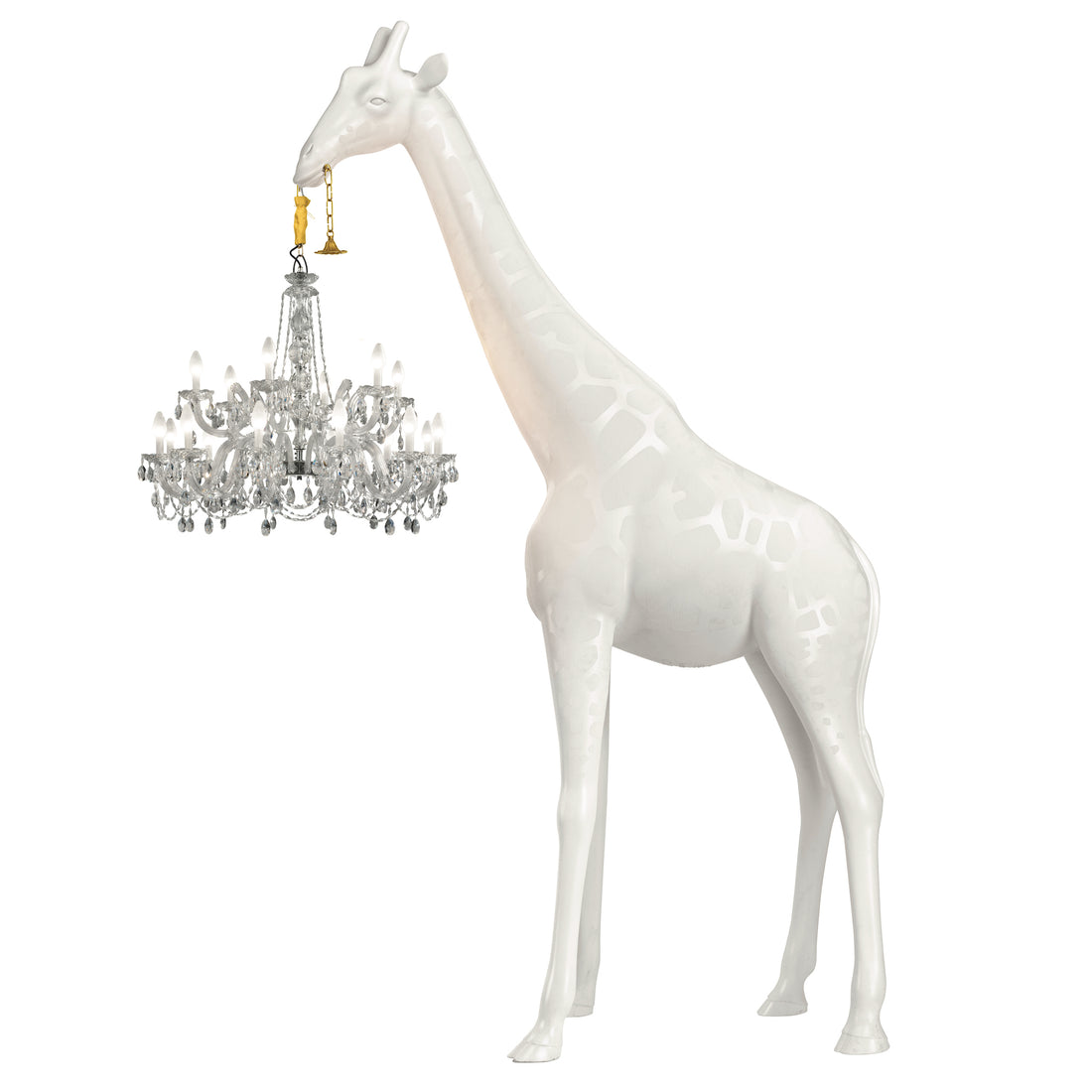 Giraffe in Love XL Outdoor - H 4 Meter - weiss