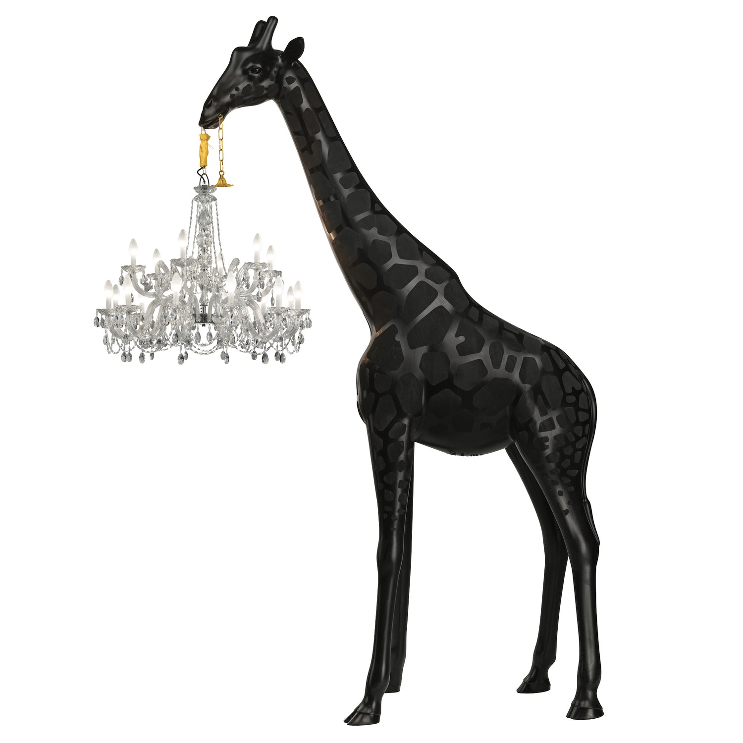 Giraffe in Love XL Outdoor - H 4 Meter - schwarz