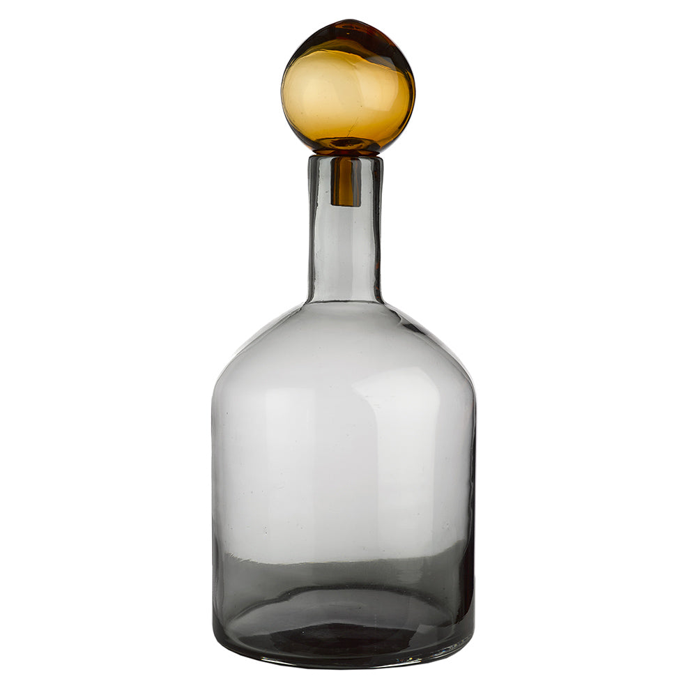 Deko Glasflaschen BUBBLES AND BOTTLES L in modernem cognac &amp;amp; grau von Pols Potten