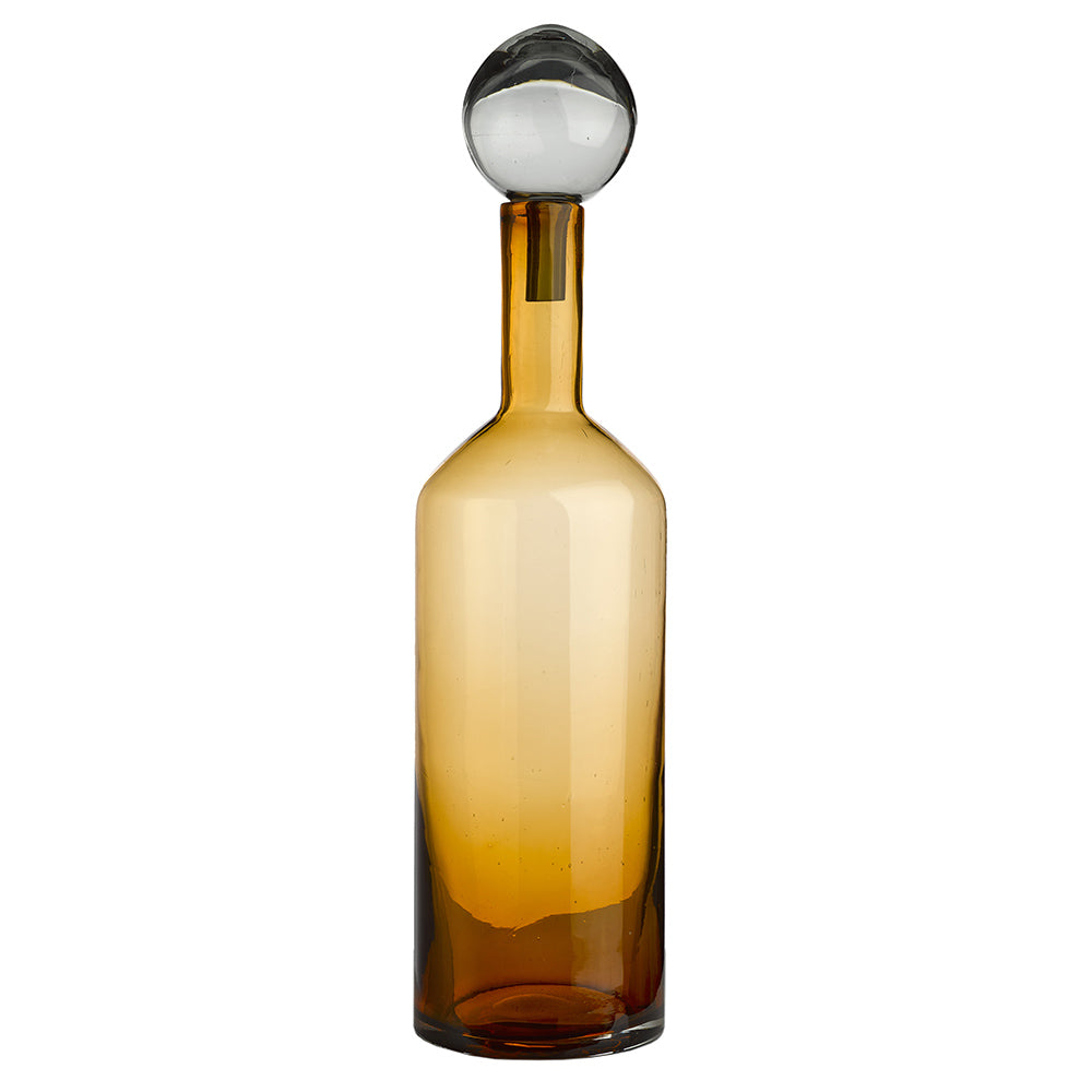Deko Glasflaschen BUBBLES AND BOTTLES L in modernem cognac &amp;amp; grau von Pols Potten