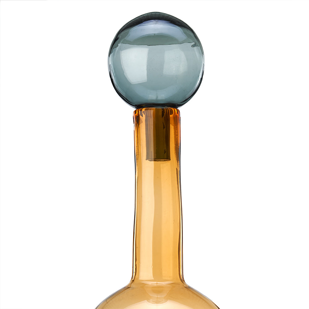 Deko Glasflaschen BUBBLES AND BOTTLES XXL in modernem cognac &amp;amp; grau von Pols Potten