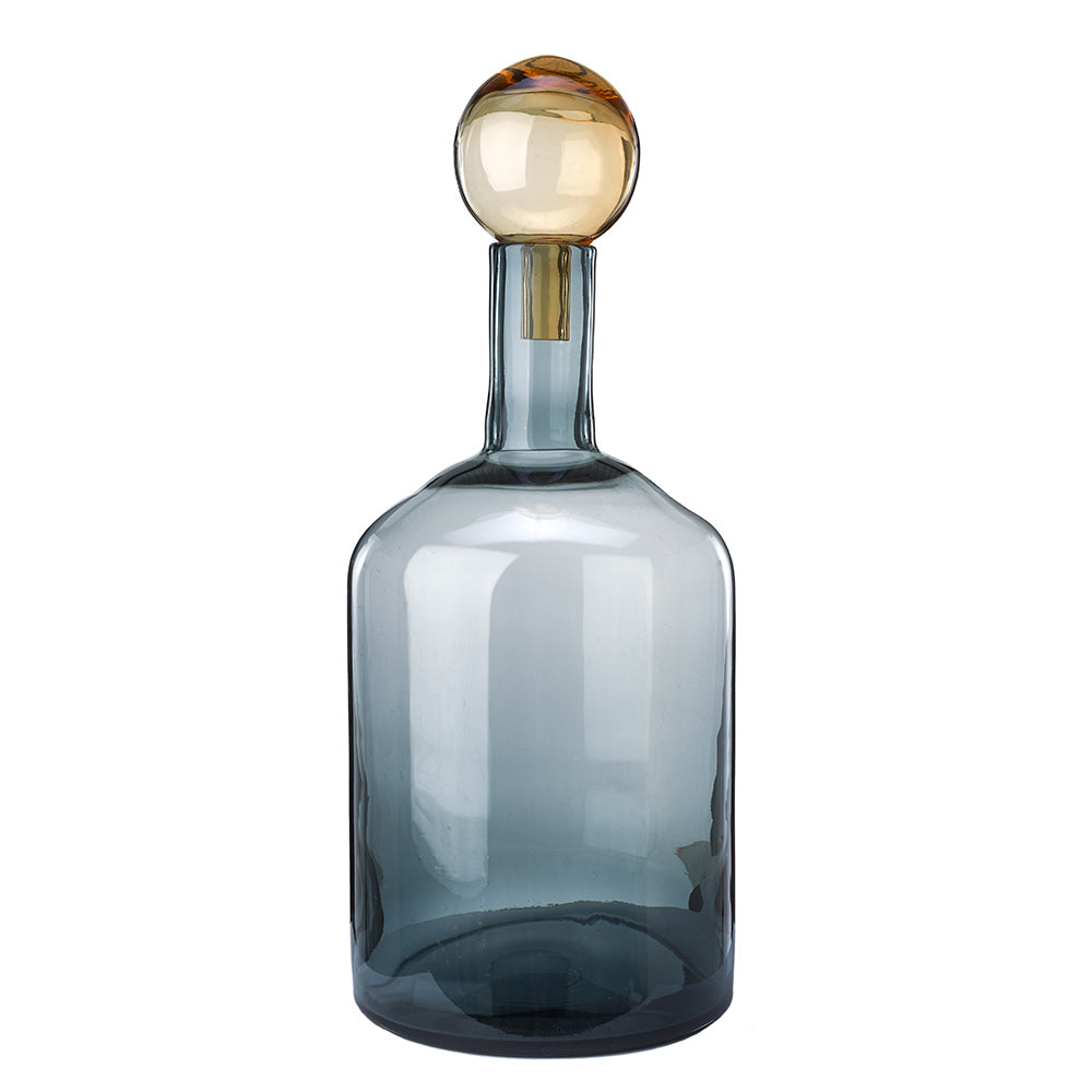 Deko Glasflaschen BUBBLES AND BOTTLES XXL in modernem cognac &amp;amp; grau von Pols Potten