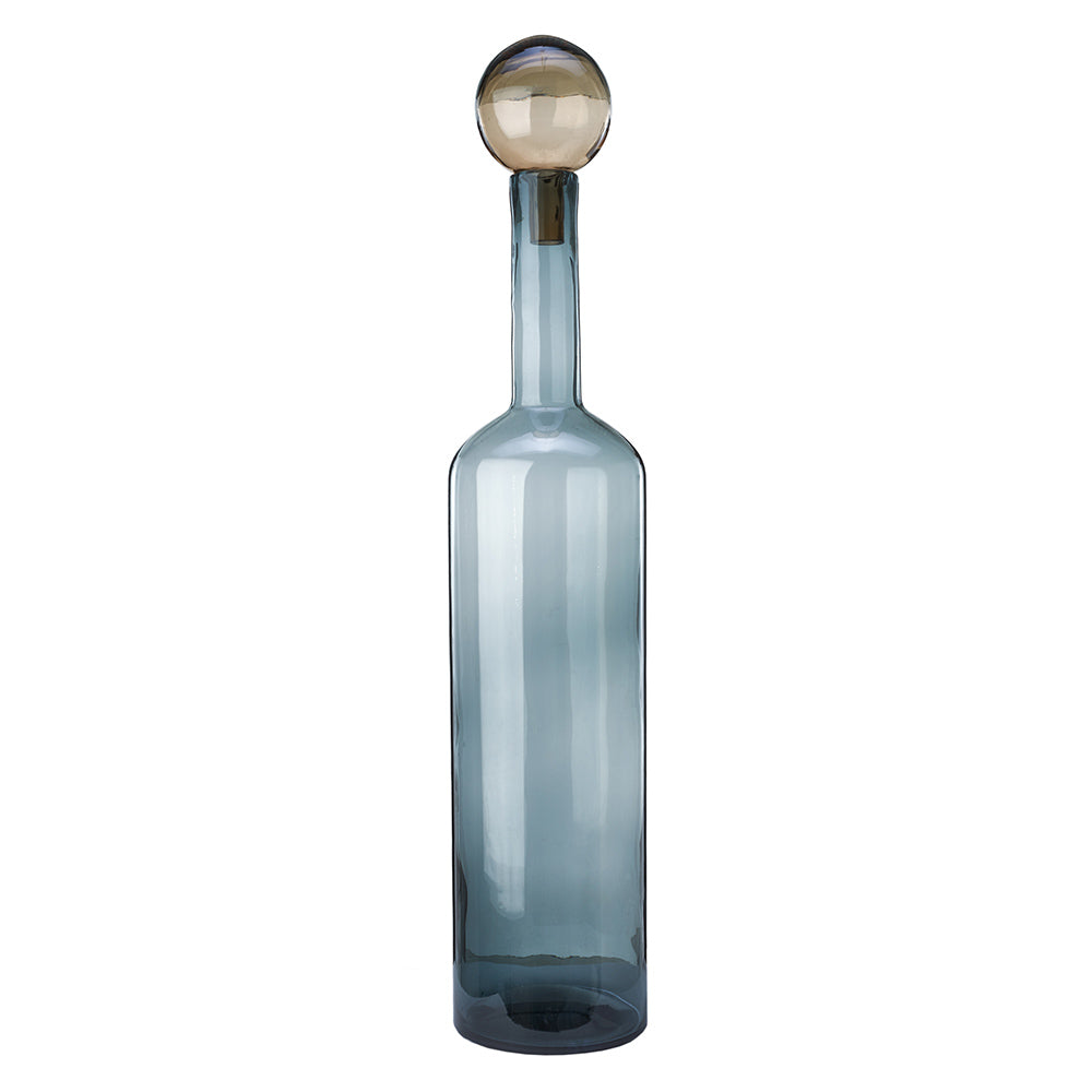 Deko Glasflaschen BUBBLES AND BOTTLES XXL in modernem cognac &amp;amp; grau von Pols Potten