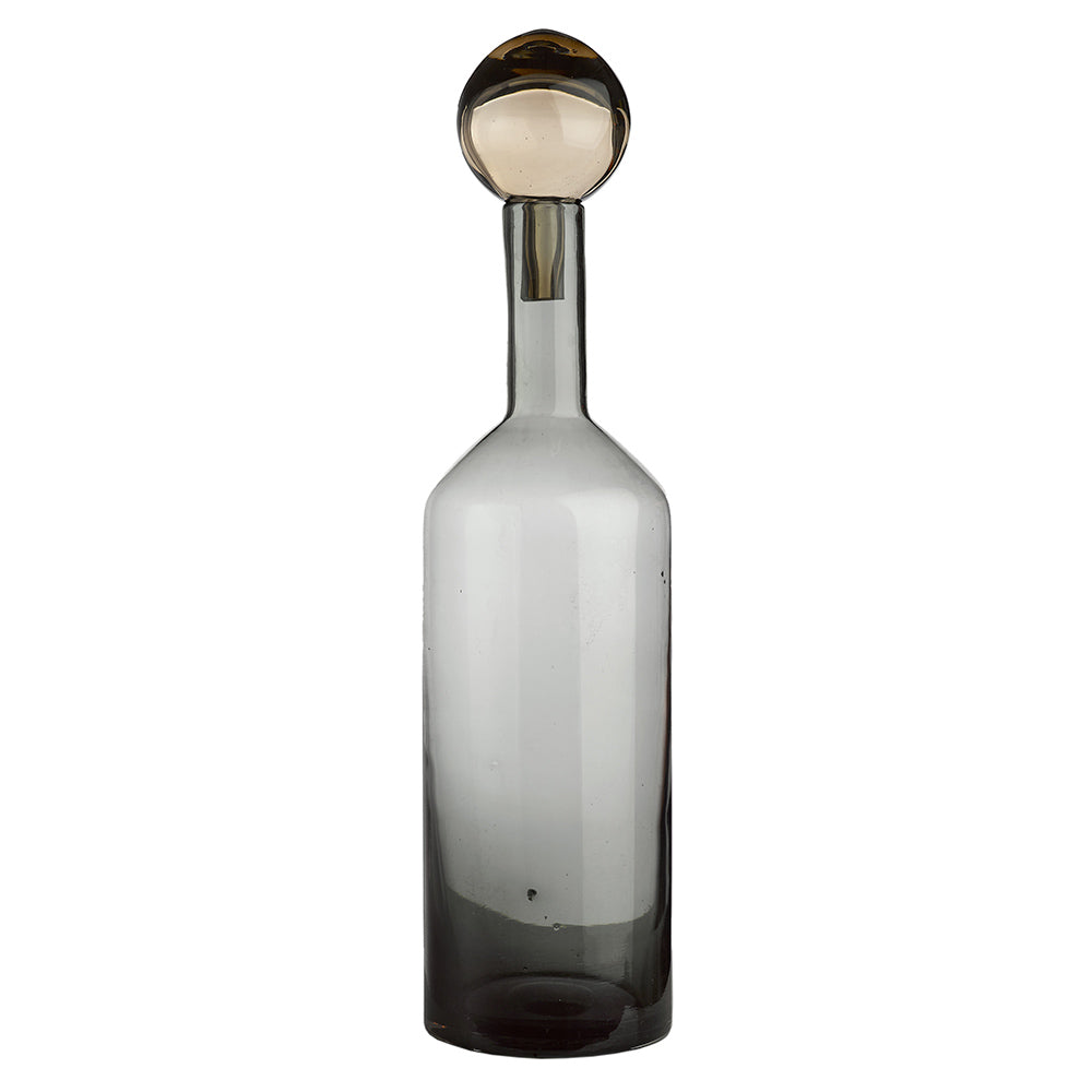 Deko Glasflaschen BUBBLES AND BOTTLES L in modernem cognac &amp;amp; grau von Pols Potten