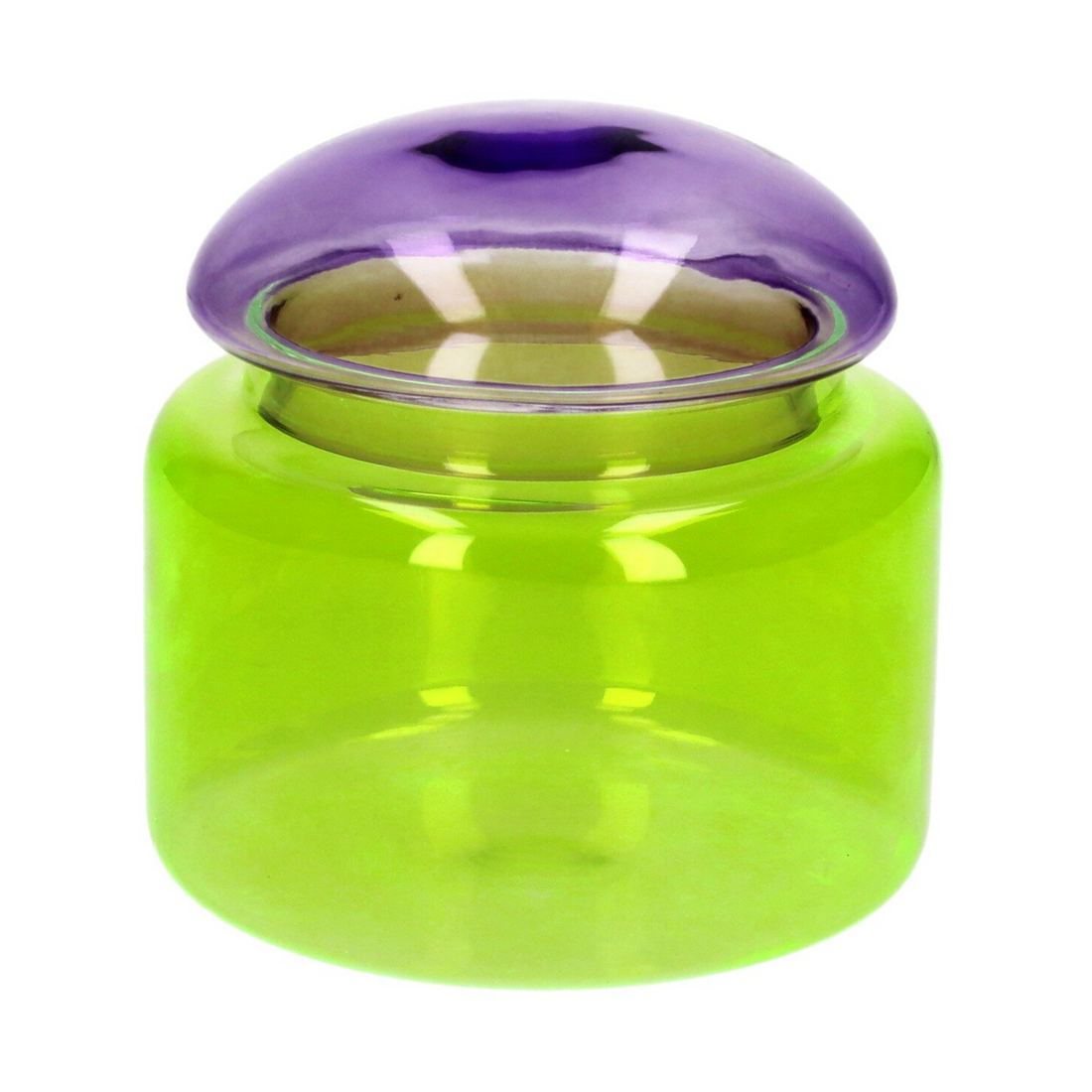 VOILE kleine Glasdose in Neon Lila/Gelb von GiftCompany