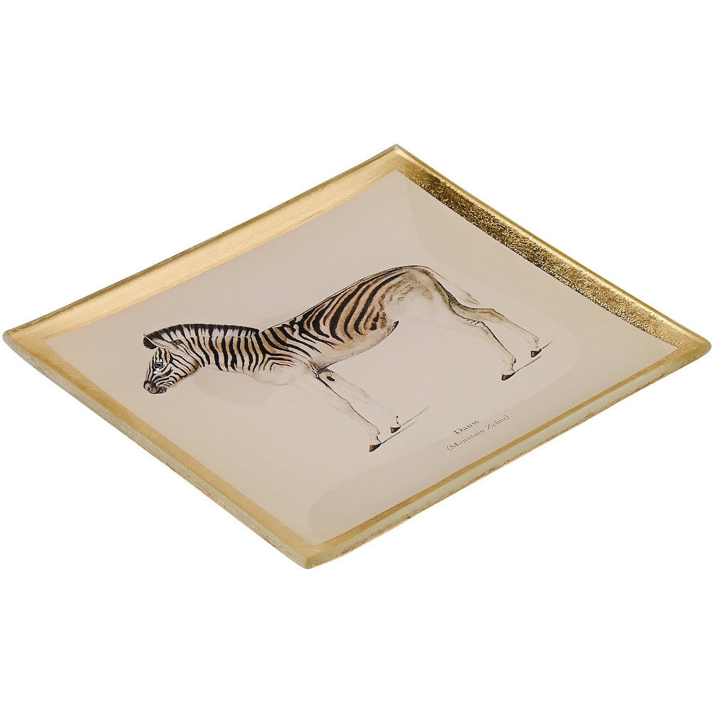 Dekoschale Glasteller LOVE PLATES ZEBRA