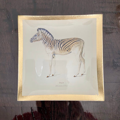 Dekoschale Glasteller LOVE PLATES ZEBRA