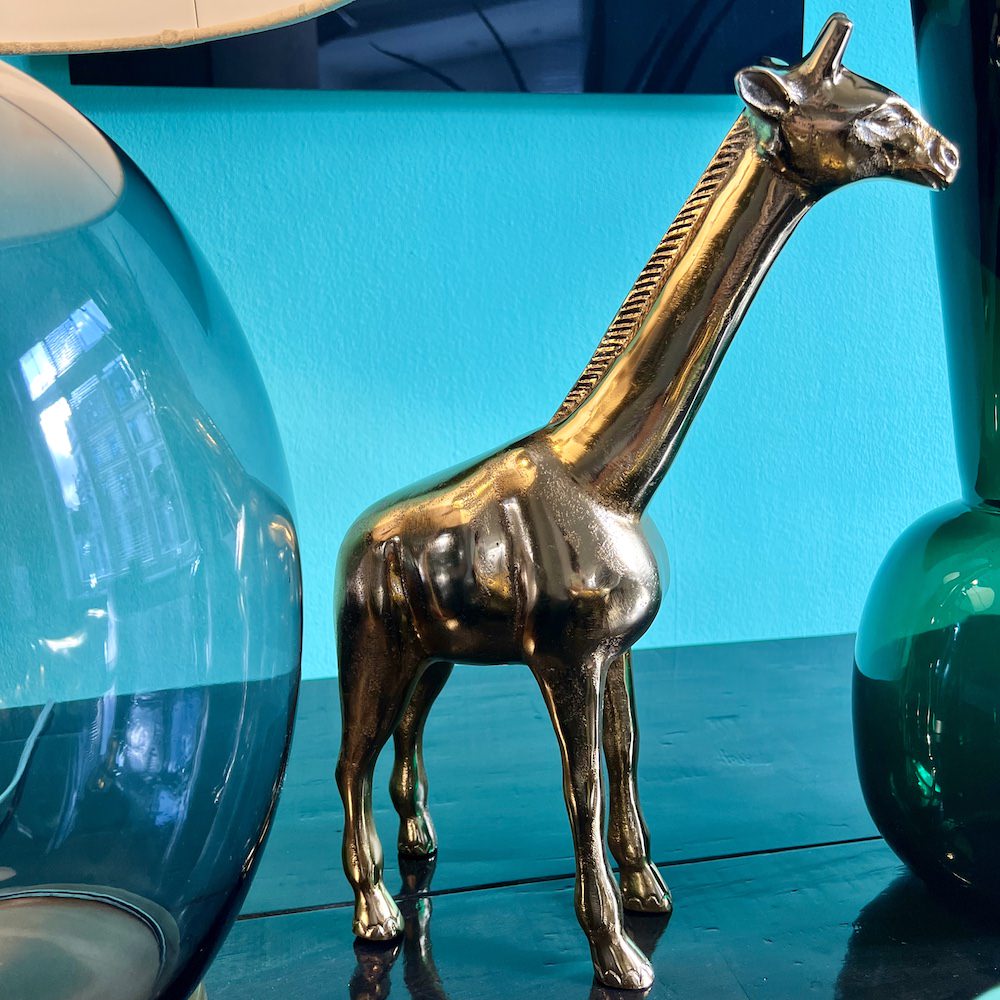 Tierfigur Giraffe gold