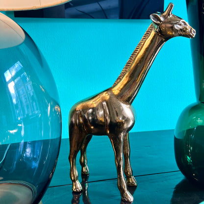 Tierfigur Giraffe gold