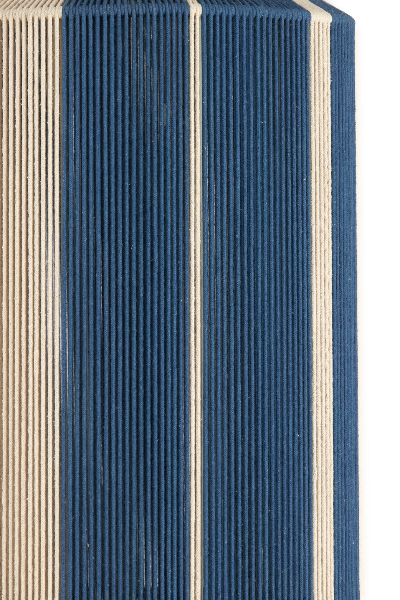 Hanging lamp KOZANA blue/cream striped Ø48x55 cm