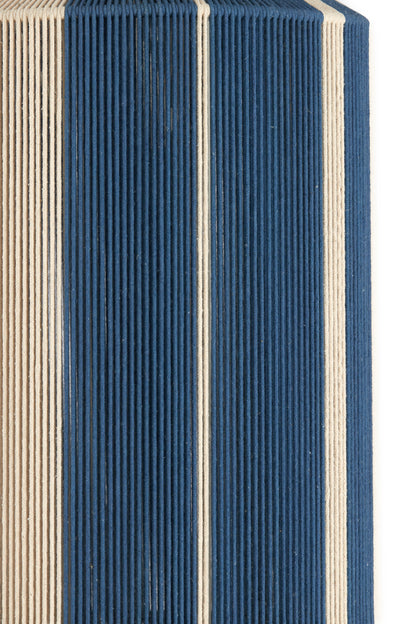 Hanging lamp KOZANA blue/cream striped Ø48x55 cm