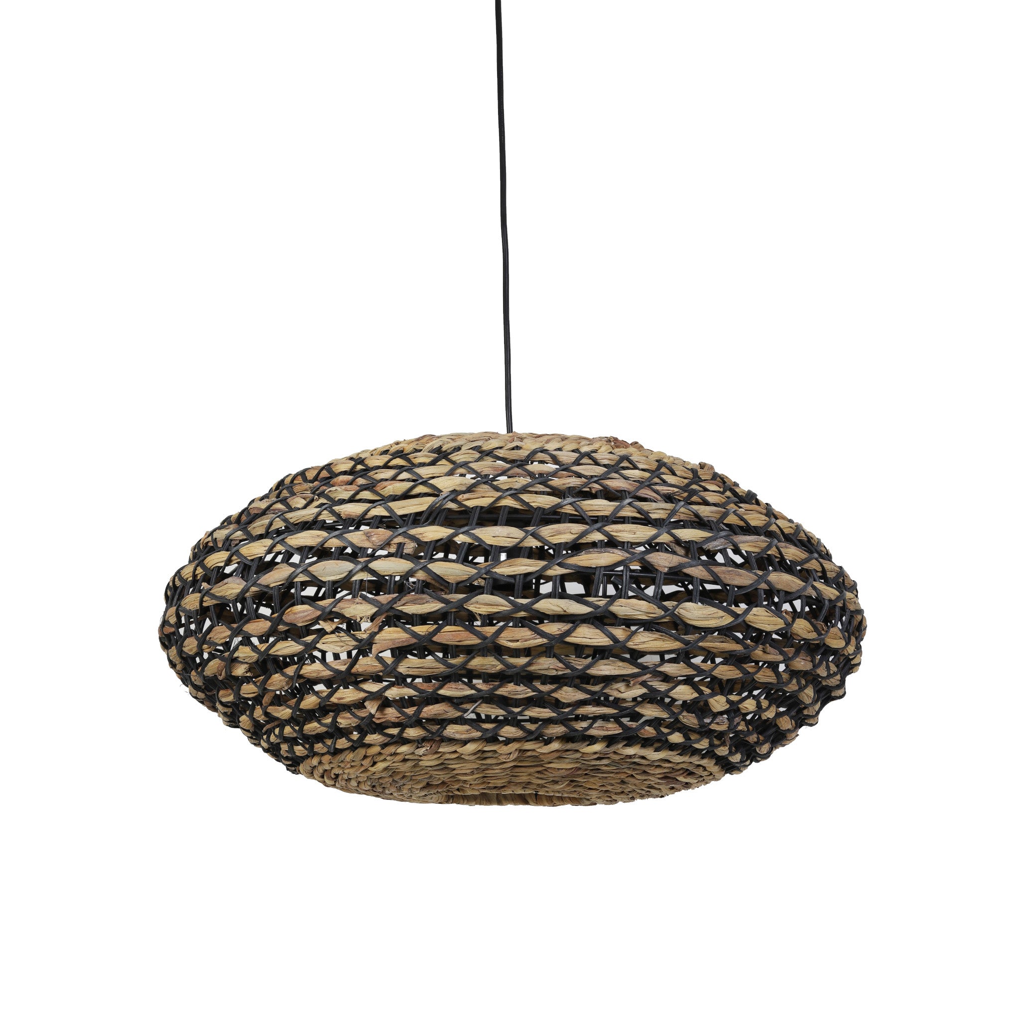 Hängeleuchte TRIPOLI Rattan naturell und schwarz Ø60x29,5 cm