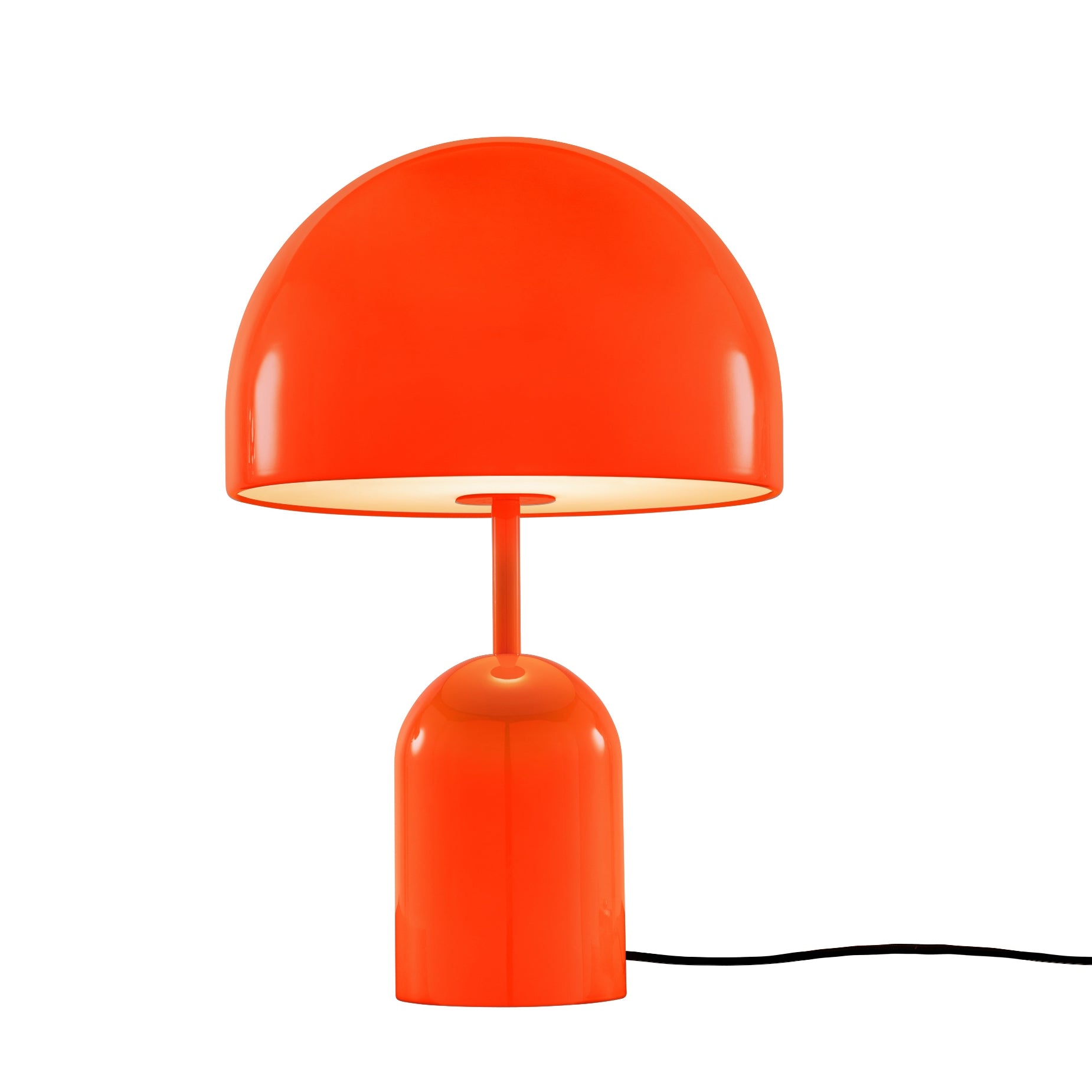 Bell Table Light in High-Gloss Fluora - Leuchte in Orange von Tom Dixon