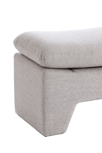 Hocker DASHA hell grau 80x40x48,5cm