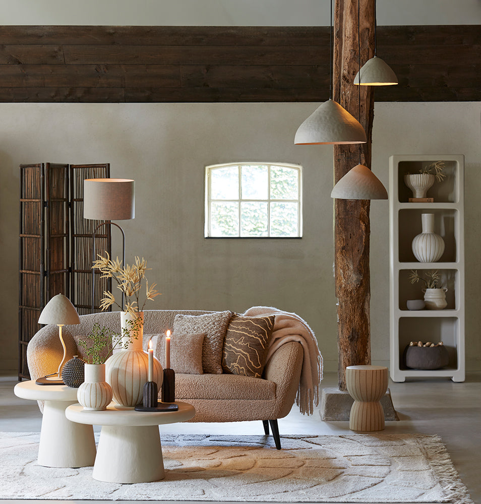 Hocker FINCA sand+braun ø 28,5x42cm der Marke Light & Living