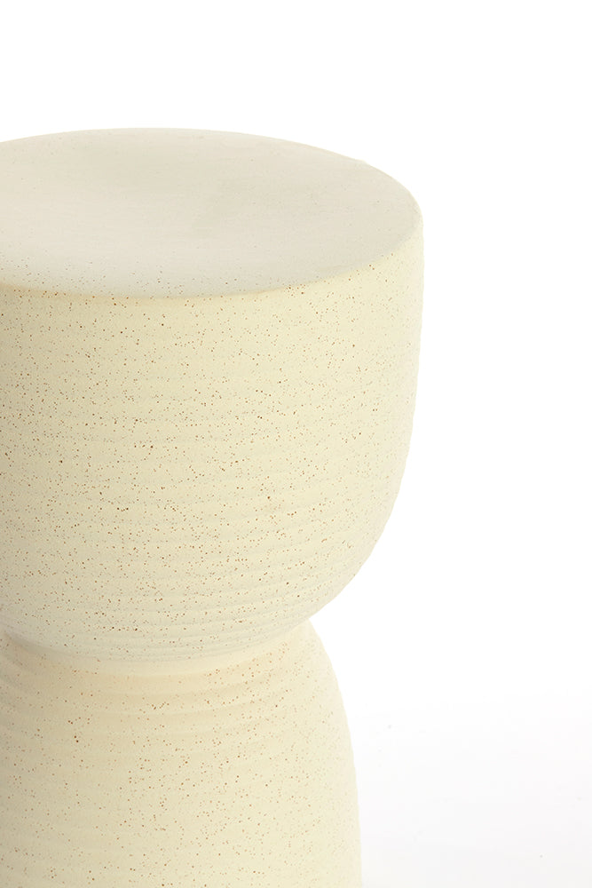 Hocker FINCA matt creme ø 28,5x42cm der Marke Light & Living