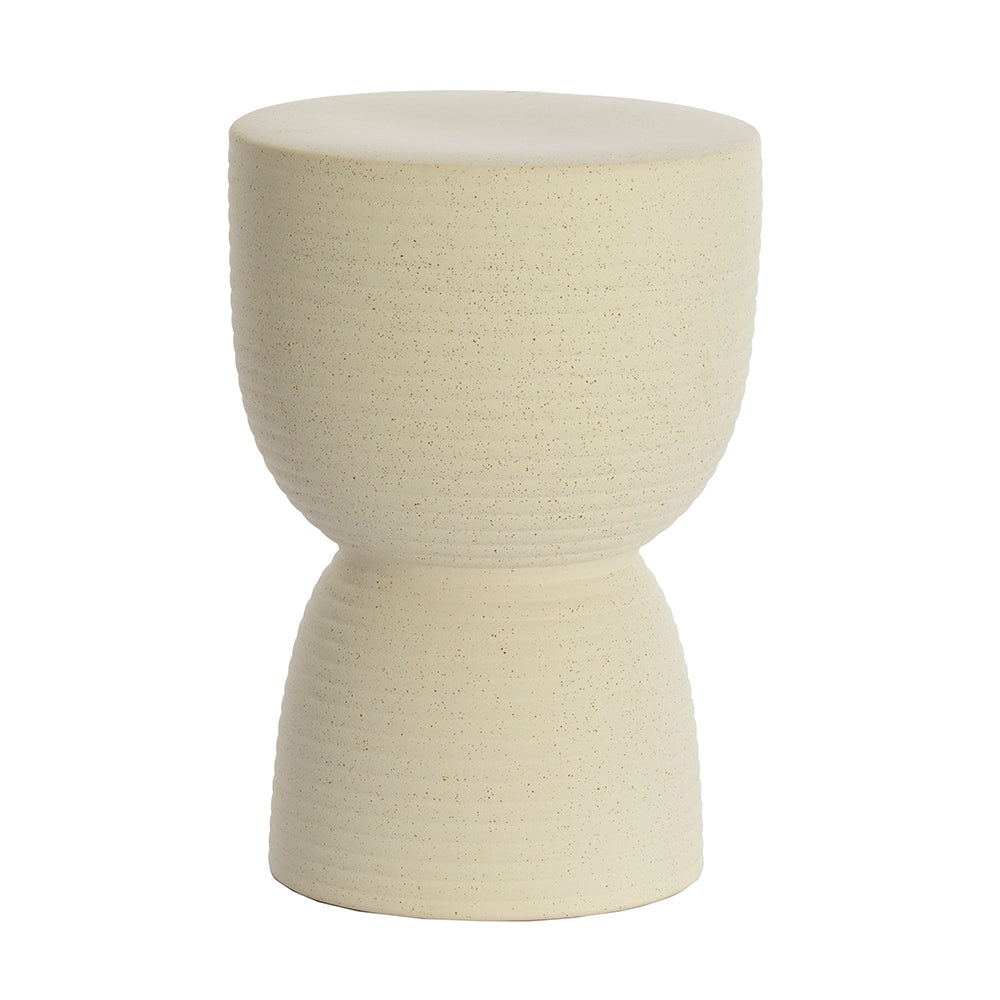 Hocker FINCA matt creme ø 28,5x42cm der Marke Light & Living