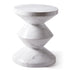 Marble Zig Zag Hocker weiss