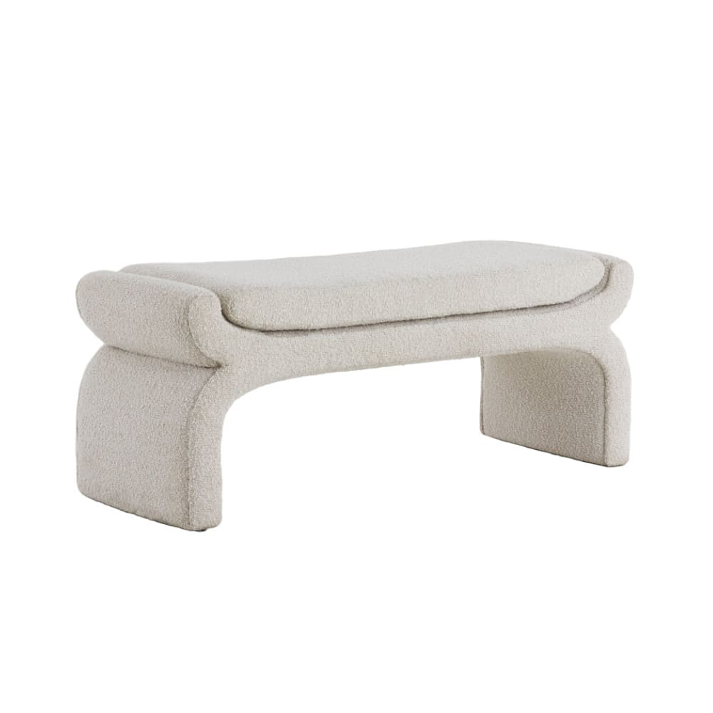 Hocker NAFYA bouclé cremeweiß 119x45x48cm