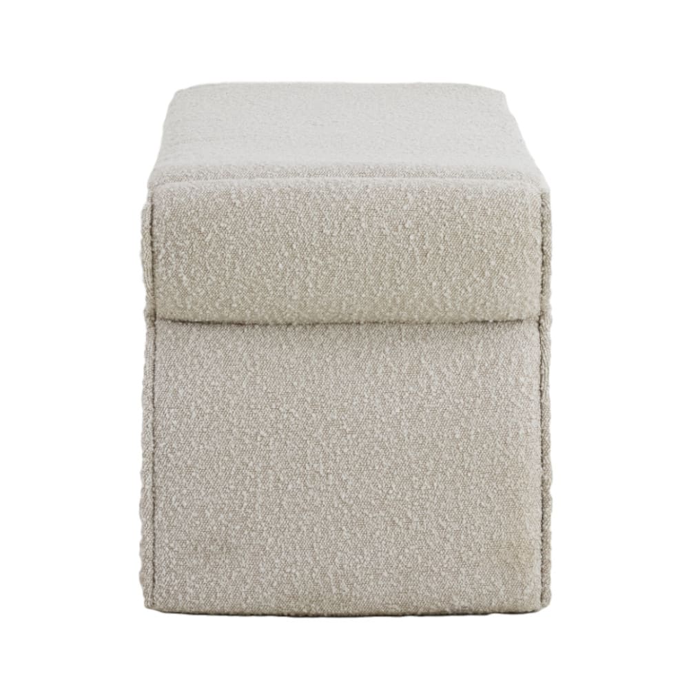 Hocker NAFYA bouclé cremeweiß 119x45x48cm