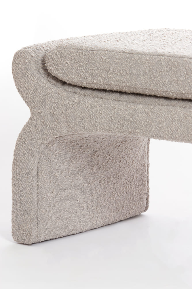 Hocker NAFYA bouclé taupe 119x45x48cm