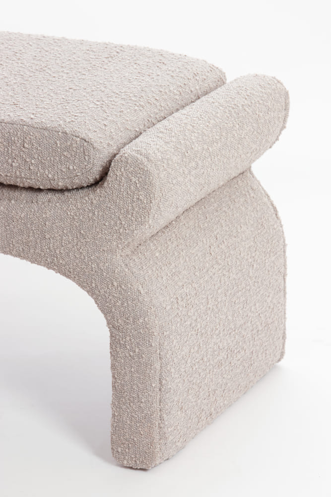 Hocker NAFYA bouclé taupe 119x45x48cm