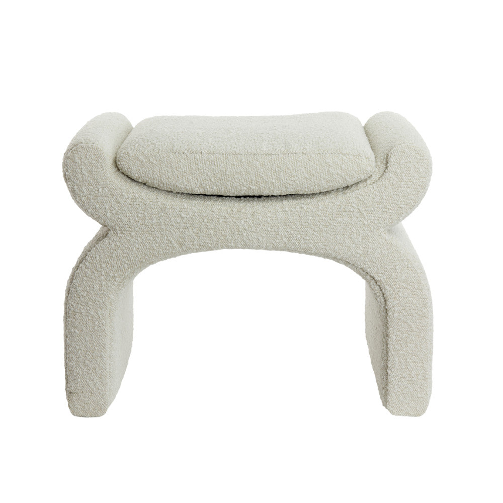 Hocker NAFYA hell beige 60x46x46cm