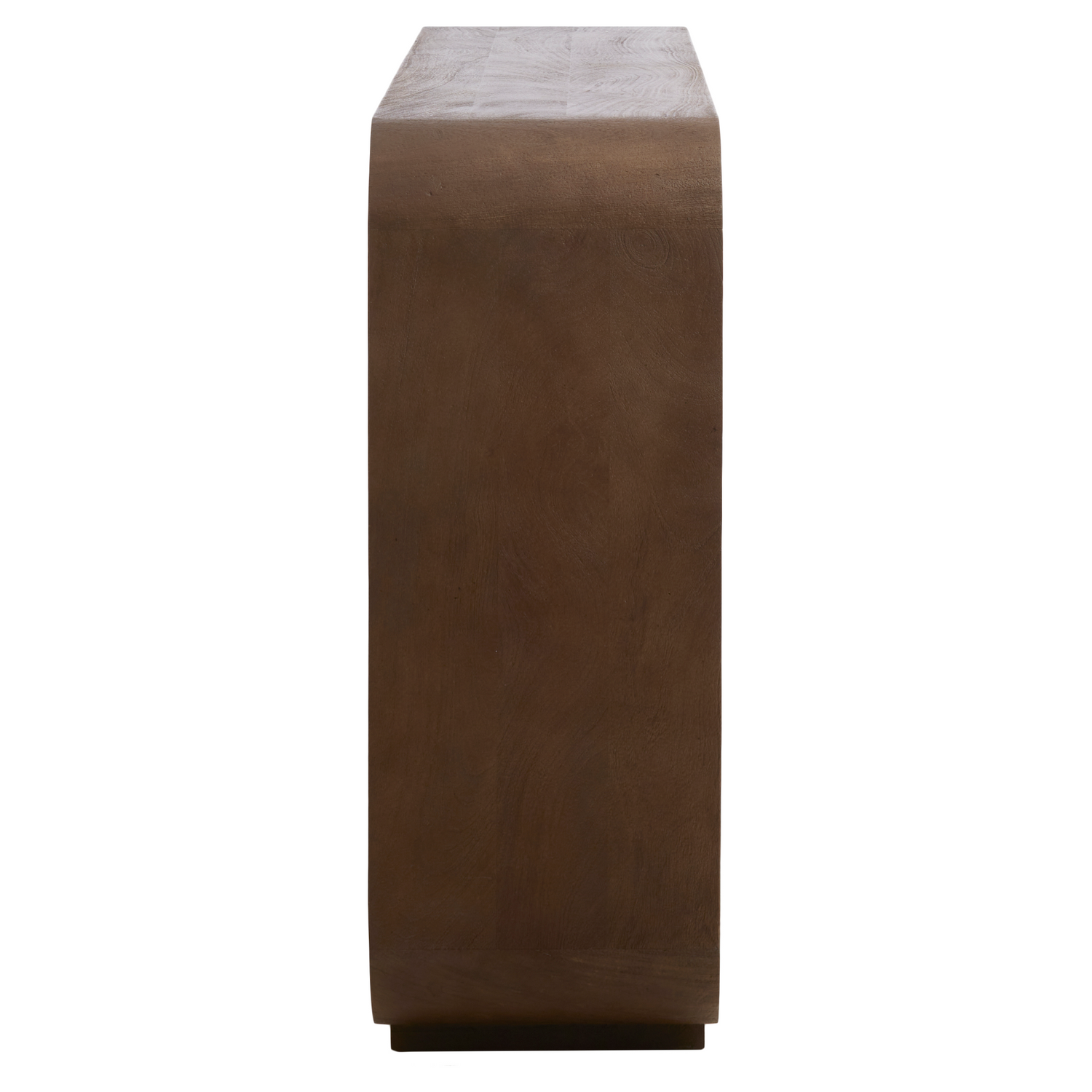 Designer-Sideboard mit offenen Fächern in dunklem Graubraun