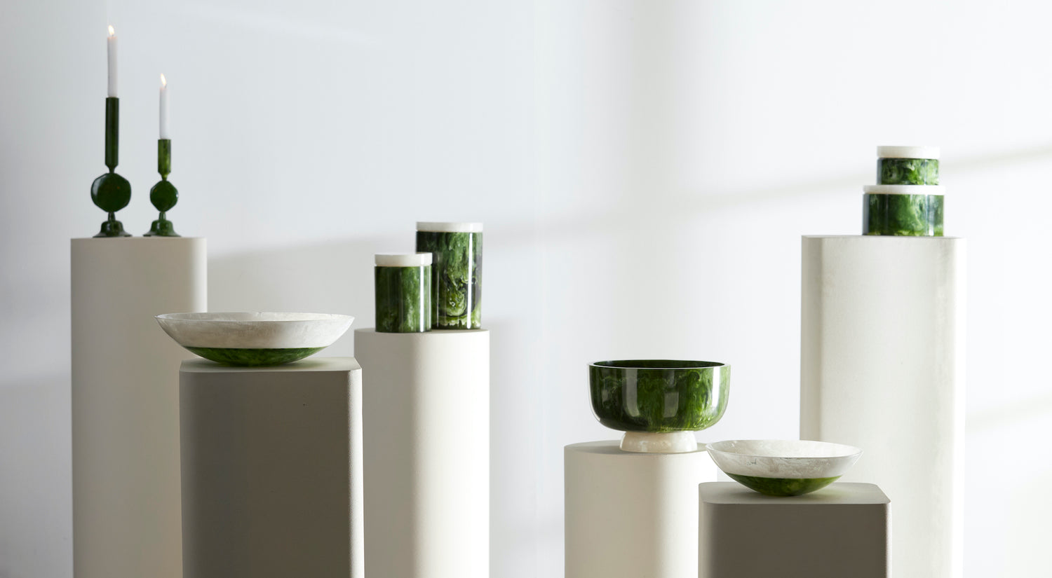 Dekoration Accessoires in Grün-Weiss von Light &amp; Living