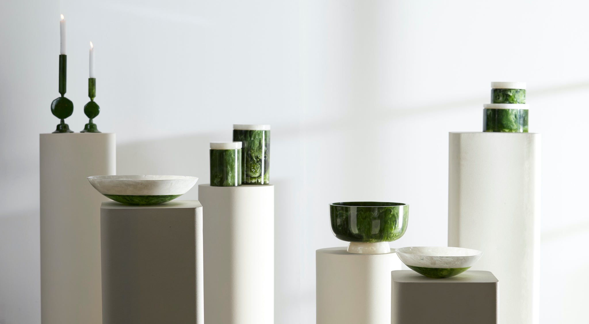 Dekoration Accessoires in Grün-Weiss von Light &amp; Living