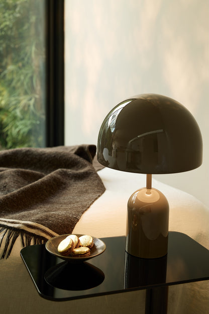 Lounge - Bell Table Light in High-Gloss Taupe von Tom Dixon