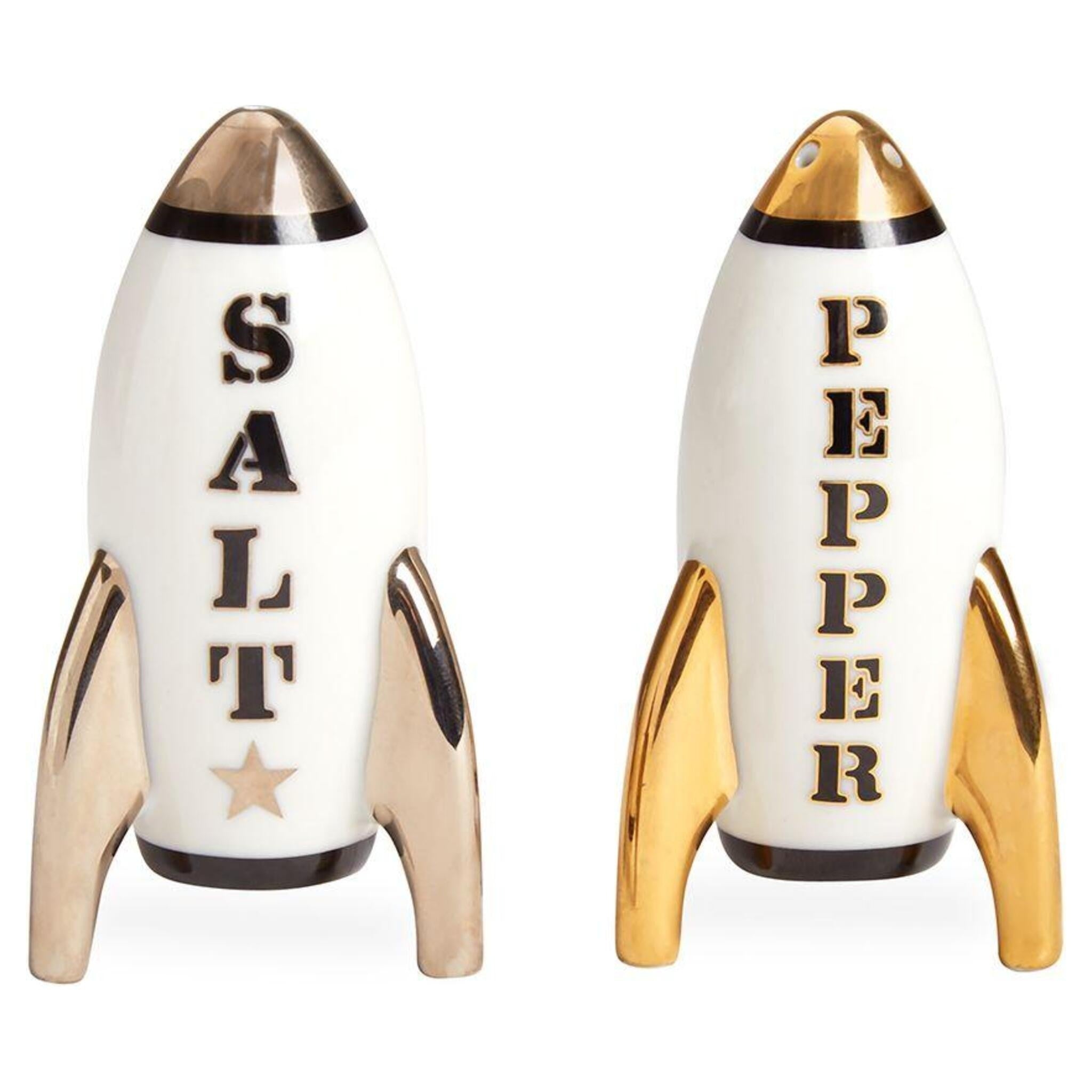 Jonathan Adler Apollo Salz und Pfefferstreuer im Raketen Design