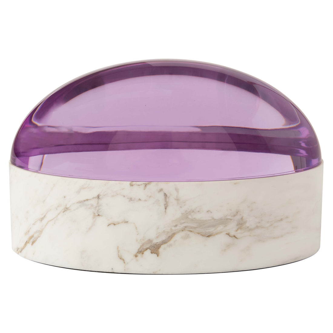 GLOBO LARGE BOX aus Marmor und Acryl in Lavendel von Jonathan Adler