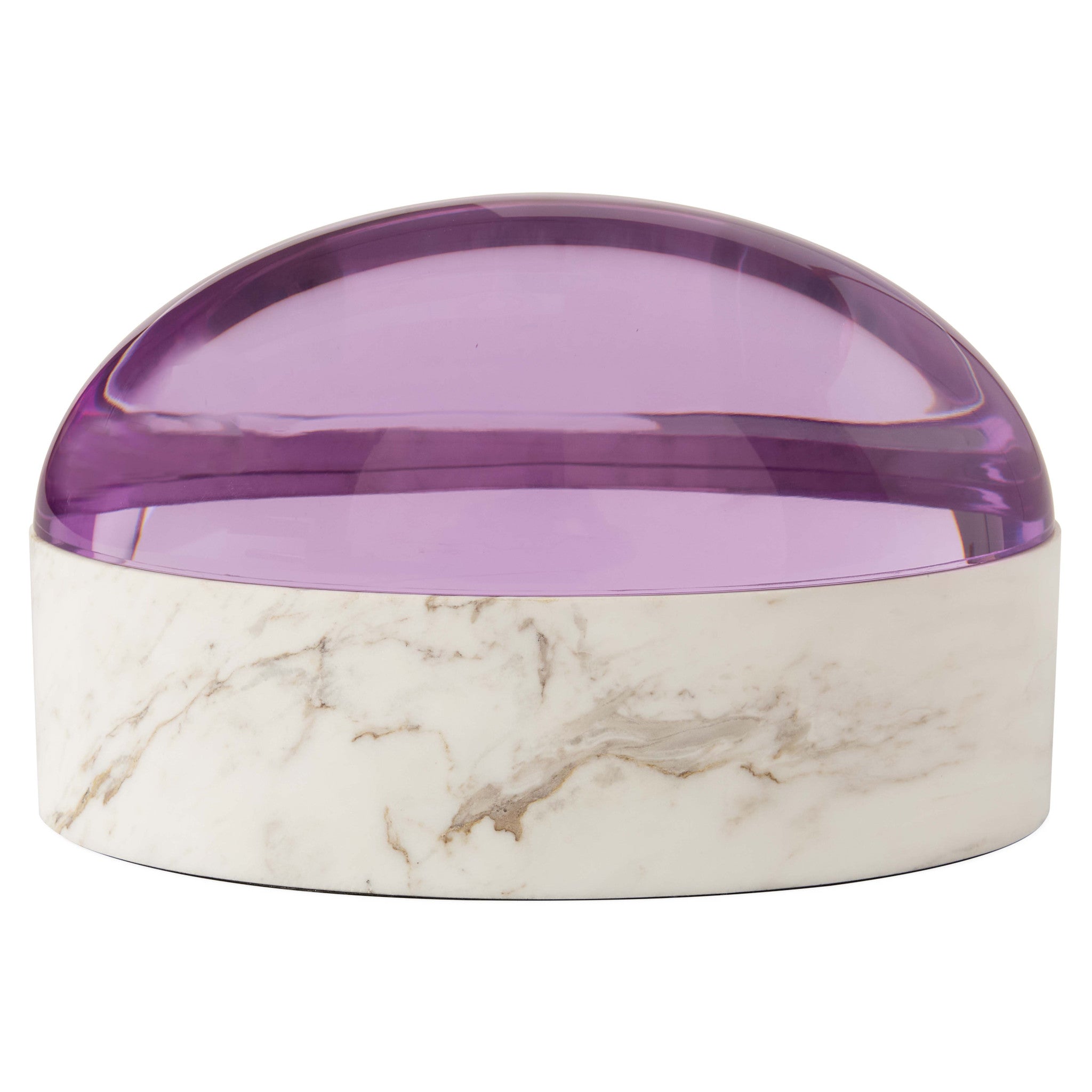 GLOBO LARGE BOX aus Marmor und Acryl in Lavendel von Jonathan Adler