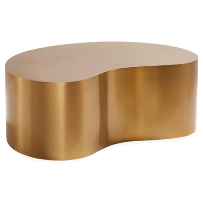 Beistelltisch aus goldfarbenem Messing in organischer Nierenform von Jonathan Adler