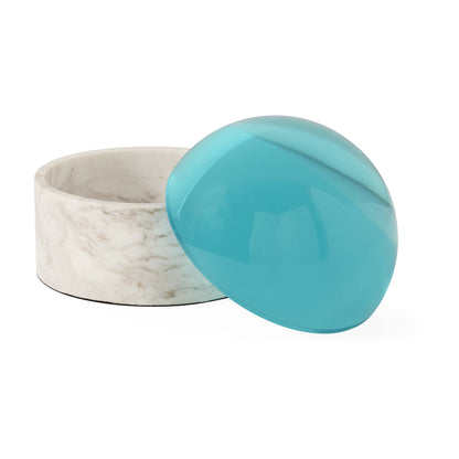 Jonathan Adler Designbox GLOBO MEDIUM BOX in Blau und Weiß