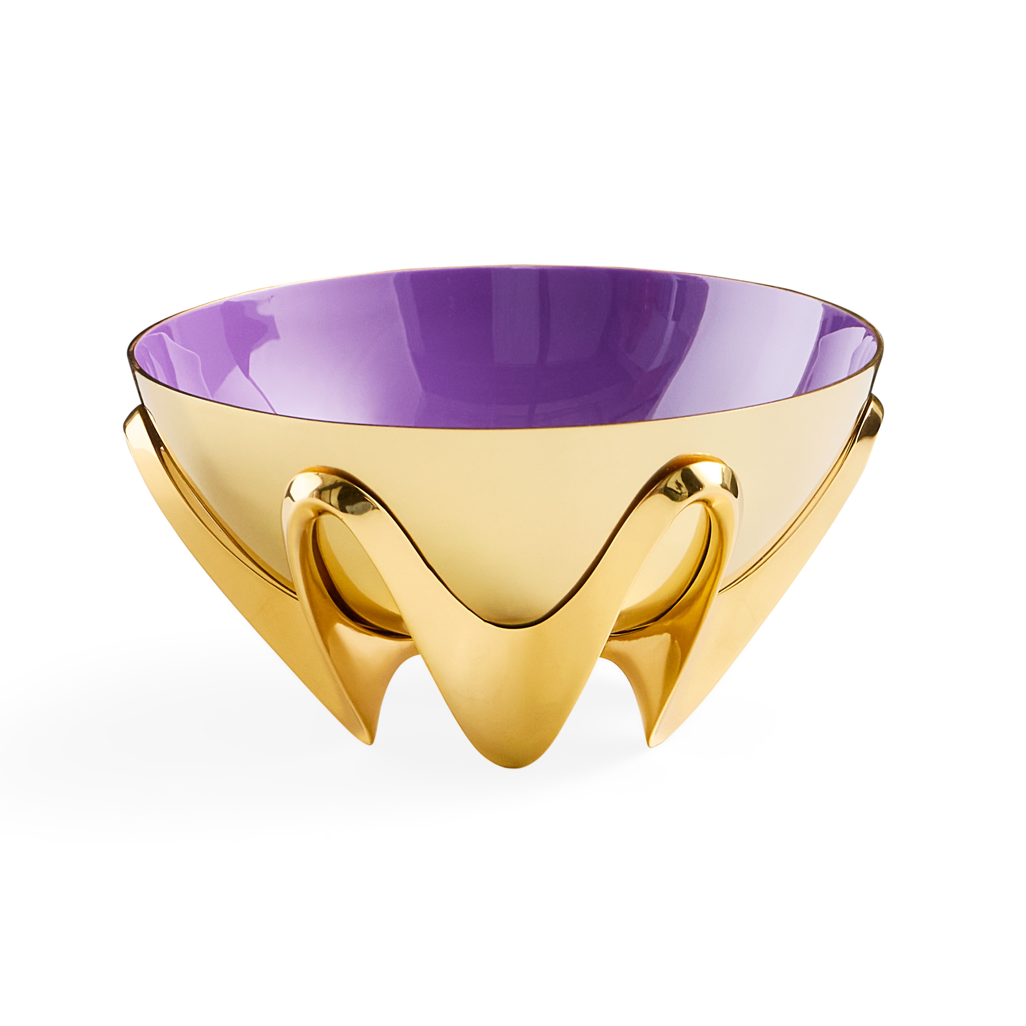 Dekorative Schale mit glänzender Goldoptik und Emaille Jonathan Adler