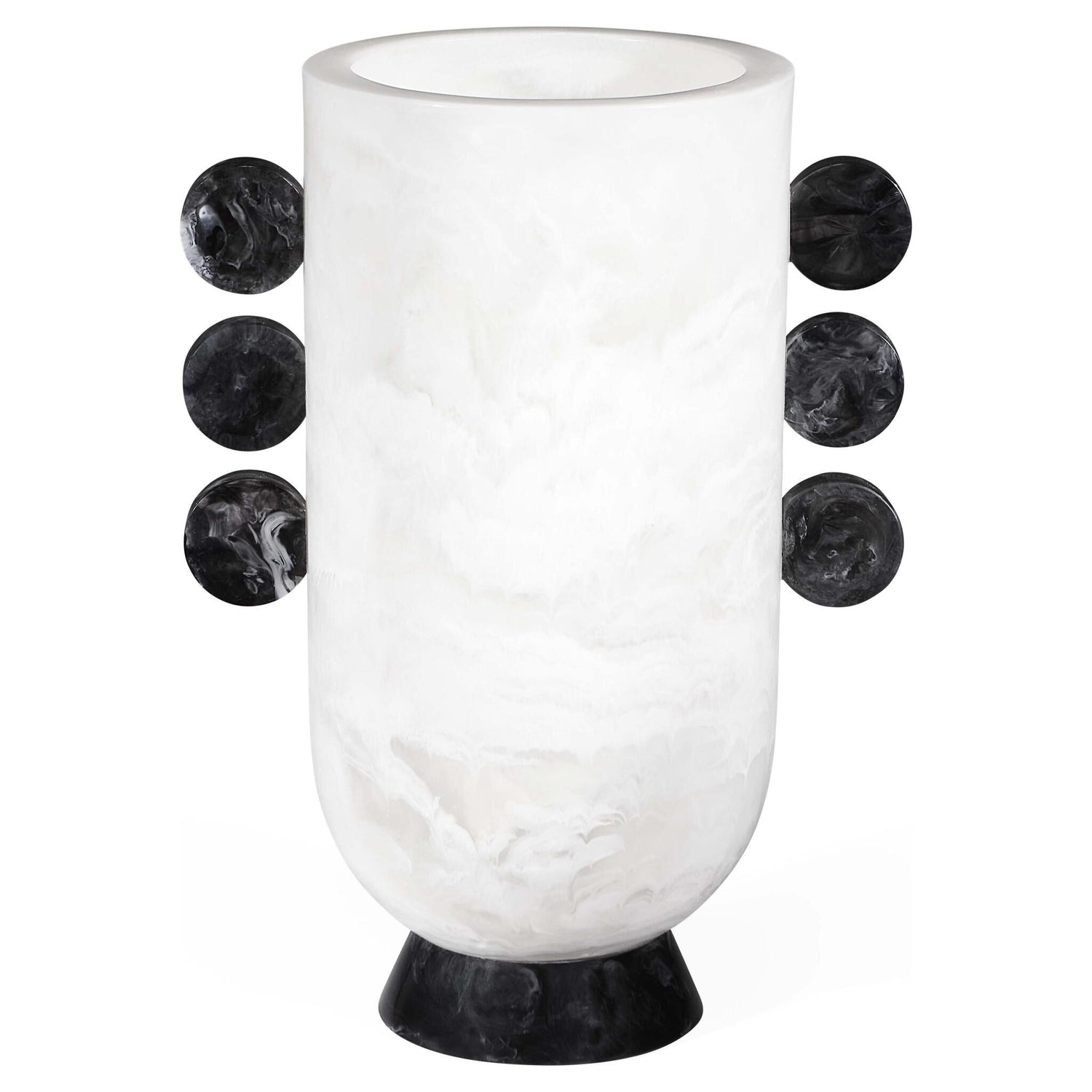 Moderne Designvase in Schwarz und Weiß von Jonathan Adler.