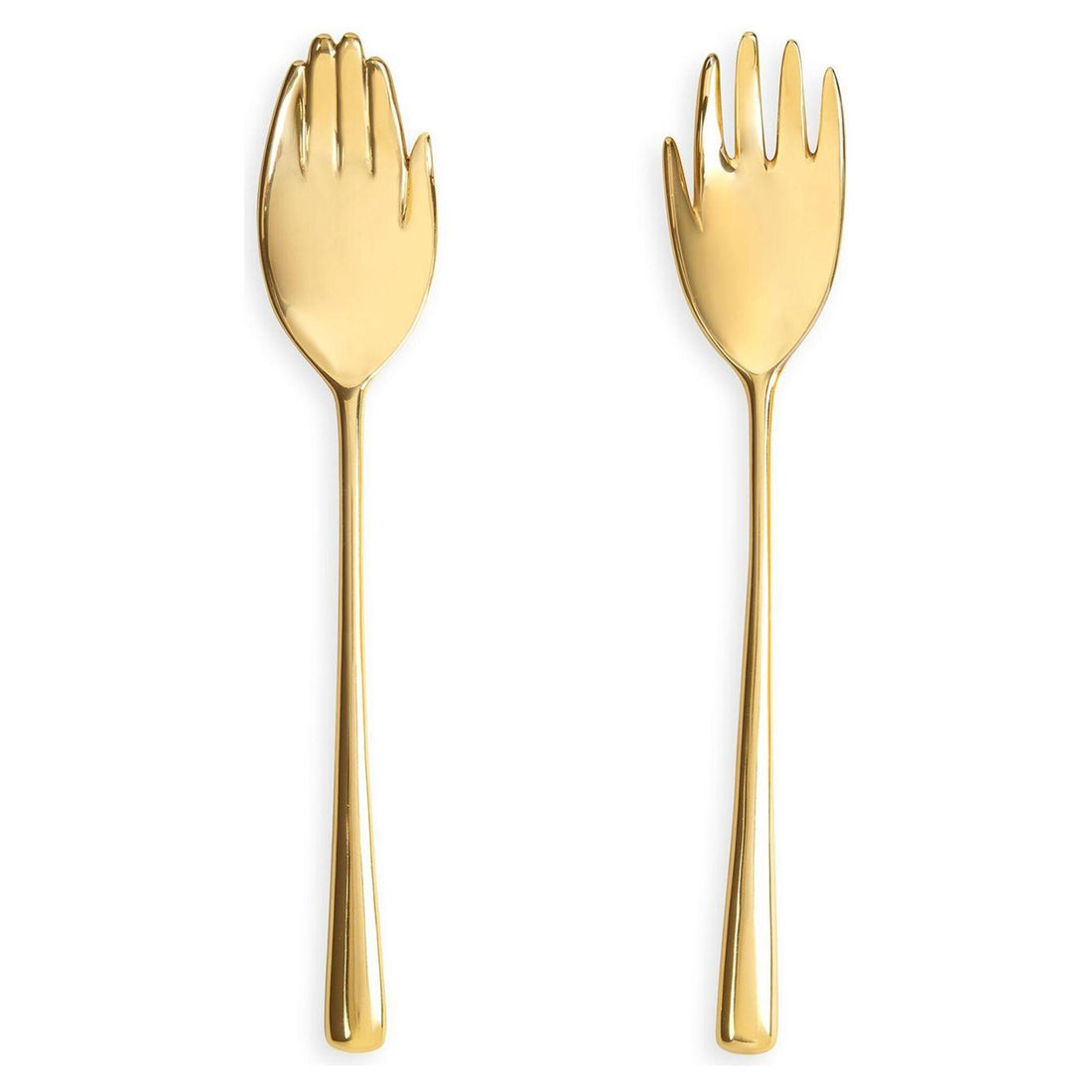 Goldfarbenes Servierset aus Messing in Handform von Jonathan Adler