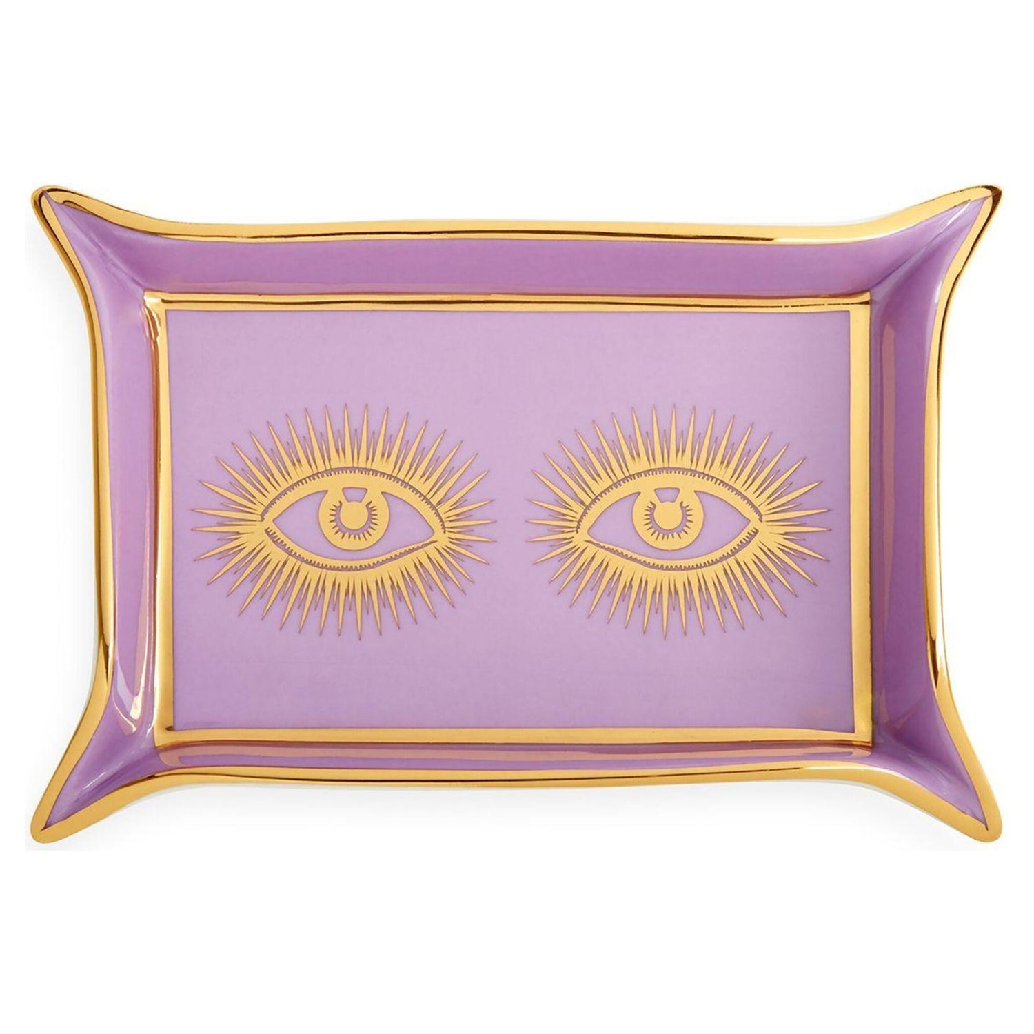 Jonathan Adler Eyes Valet Ablageschale aus Porzellan in Amethyst