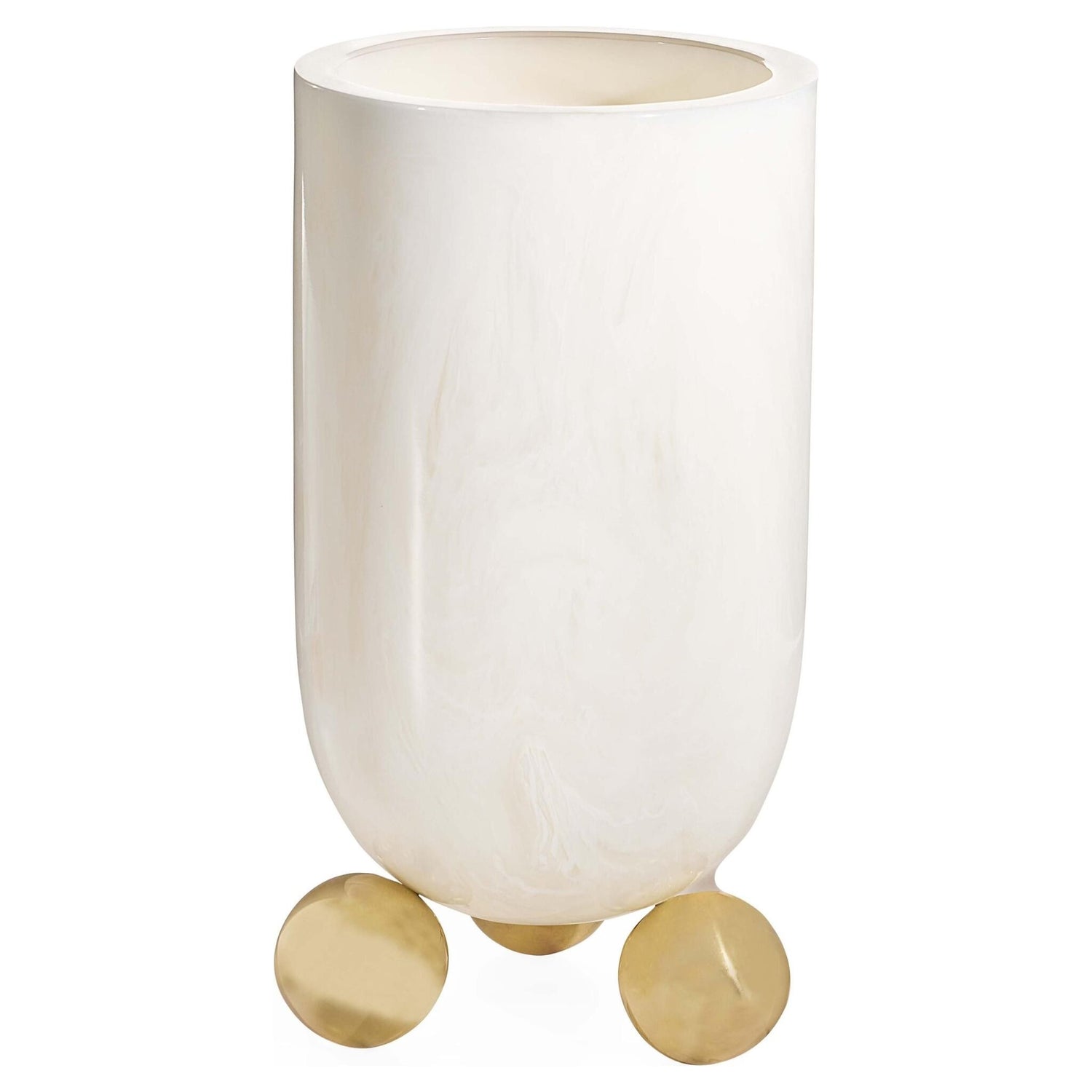 Hohe Fontana Vase aus Acryl im marmorierten Look