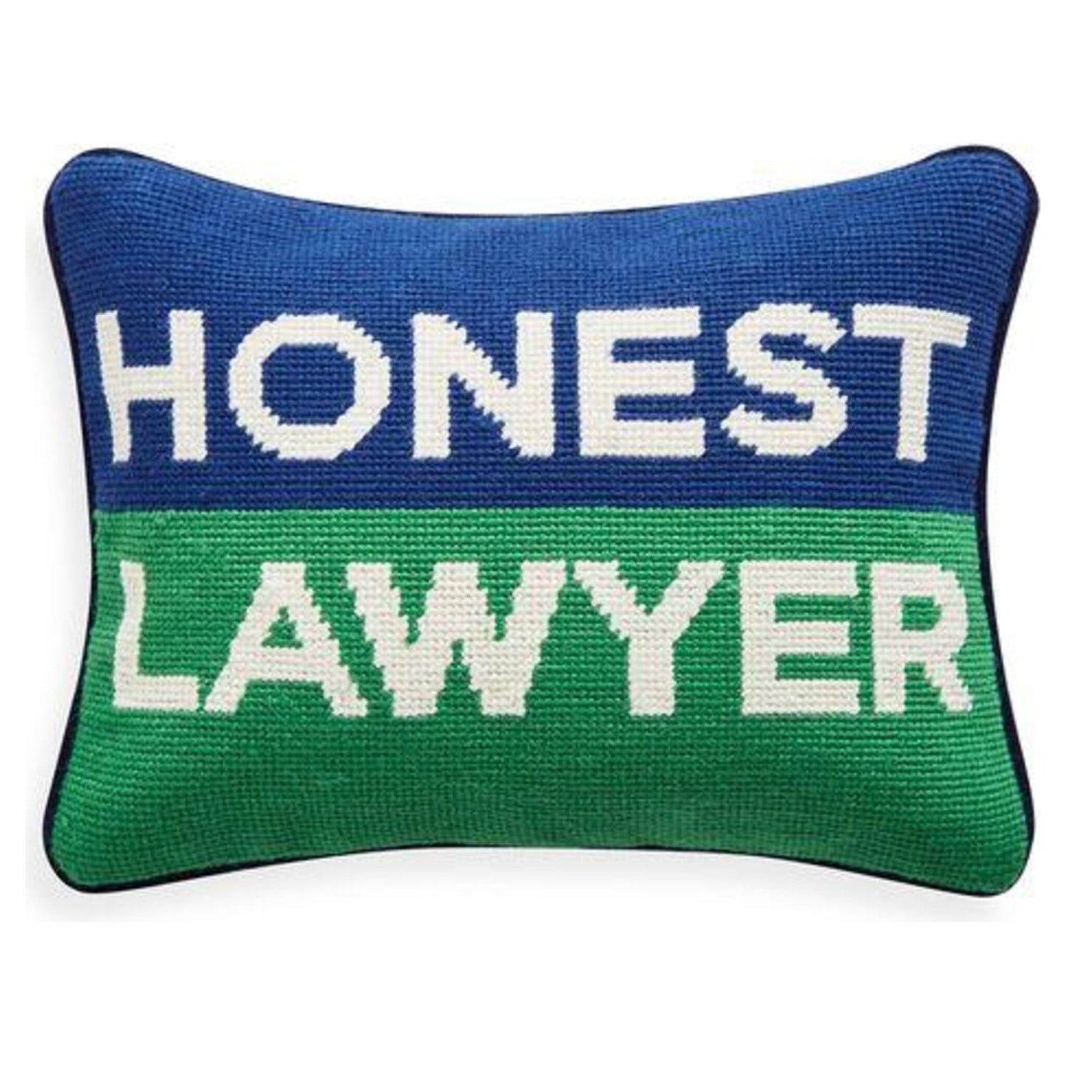 HONEST LAWYER Needlepoint Kissen von Jonathan Adler