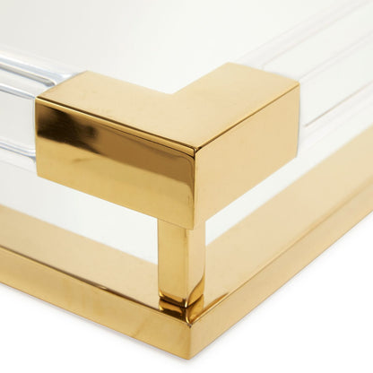 Detailansicht des Jacques Tabletts mit poliertem Messing