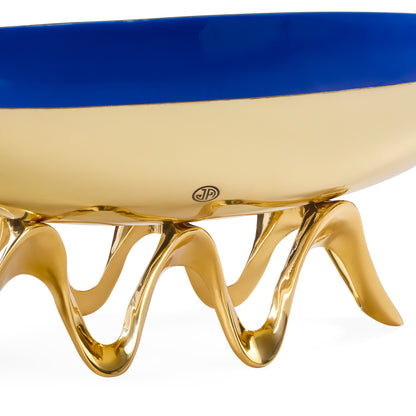 Elegante Bowl mit Emaille-Innenseite in Blau