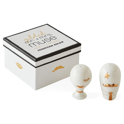 Salz und Pfefferstreuer mit surrealistischem Gesichtsdesign