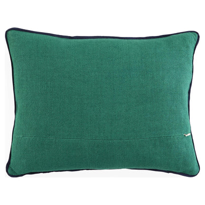 Grünes Dekokissen mit stilisiertem Elefantenmotiv von Jonathan Adler