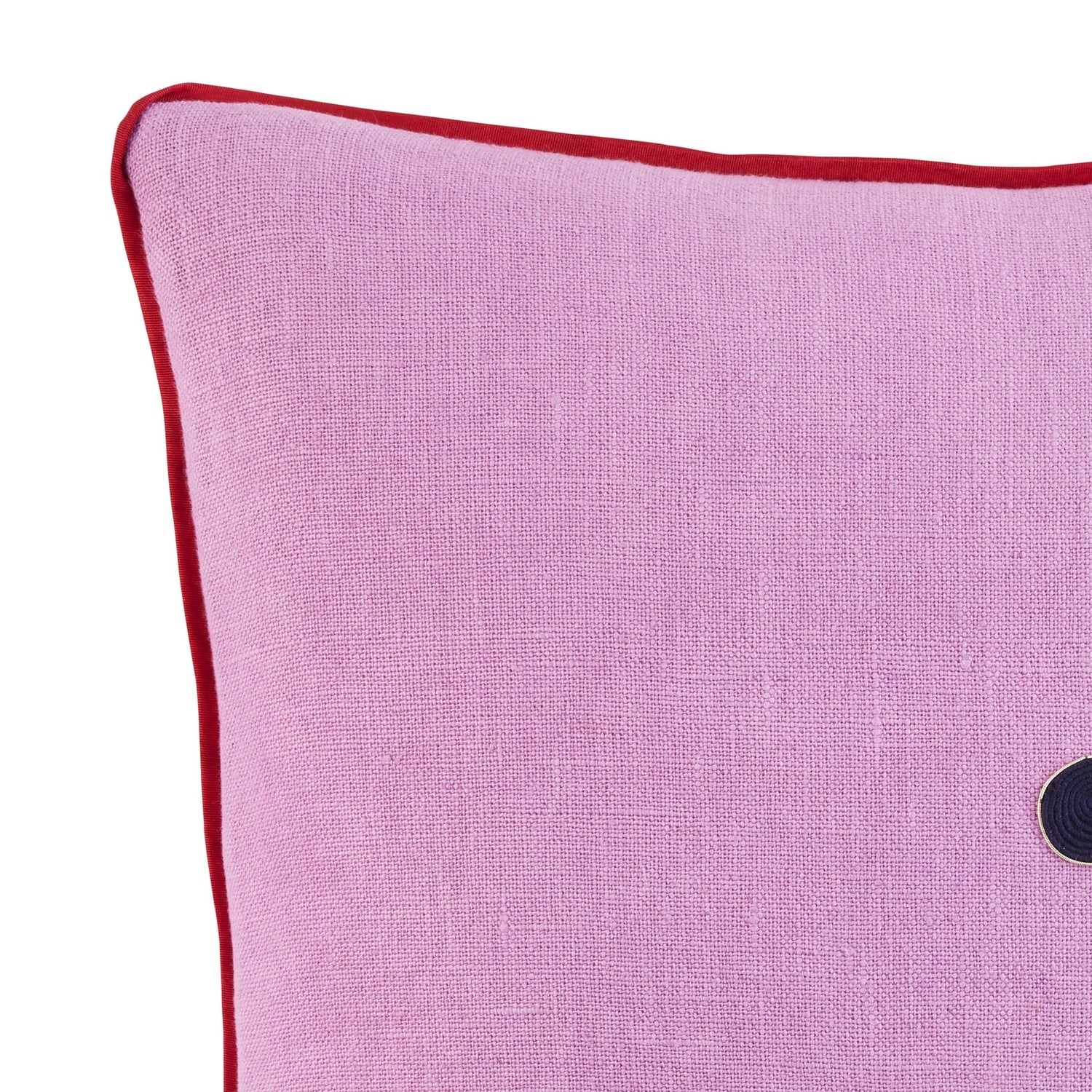 Grafisches Designkissen in Purpur mit Motiv von Jonathan Adler