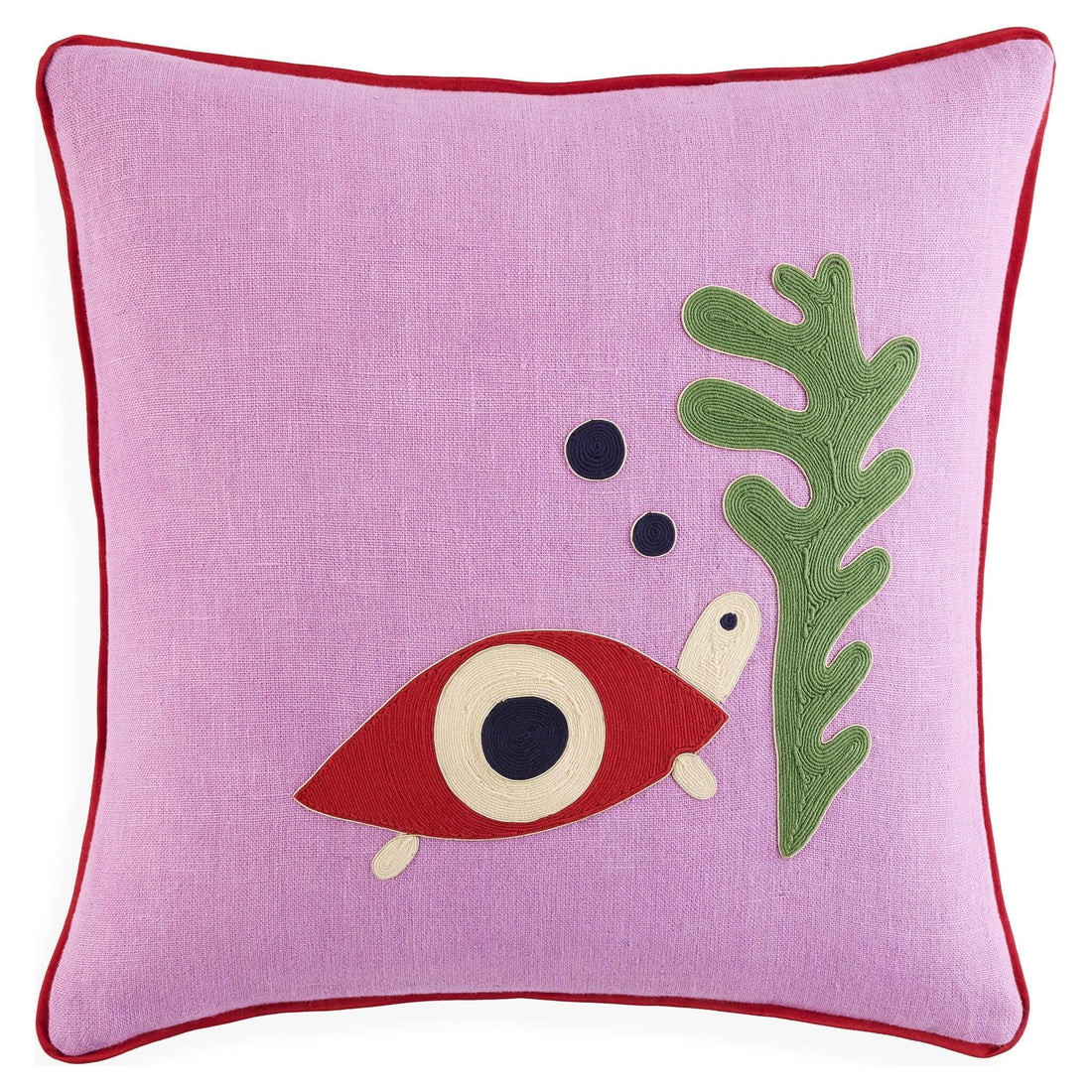 Lila Dekokissen mit Schildkrötenmotiv von Jonathan Adler