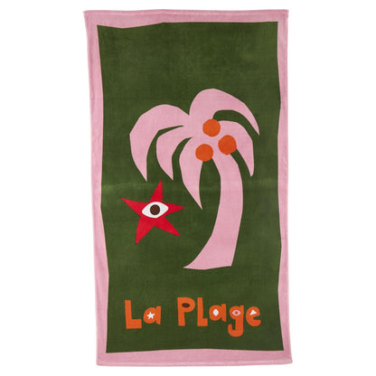 Strandtuch La Plage mit Palmenmotiv von Jonathan Adler