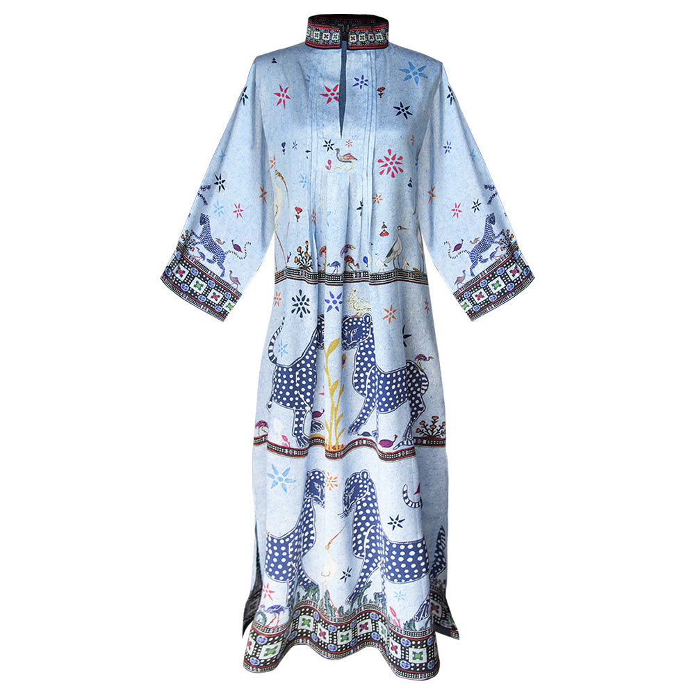 Kaftan CELESTE aus 100% Seide der Marke Ortigia Sicilia